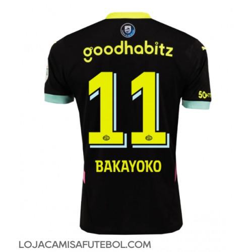 Camisa de Futebol PSV Eindhoven Johan Bakayoko #11 Equipamento Secundário 2024-25 Manga Curta